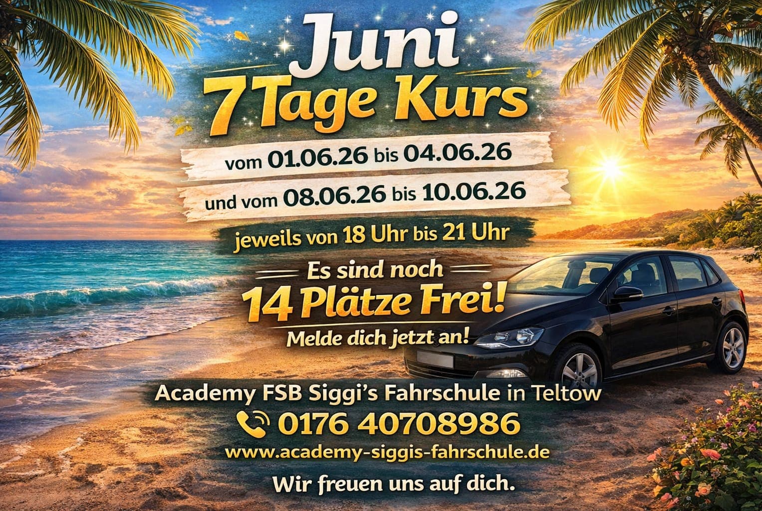 Theorie in 7 Tagen vom 01.06. - 10.06.2026