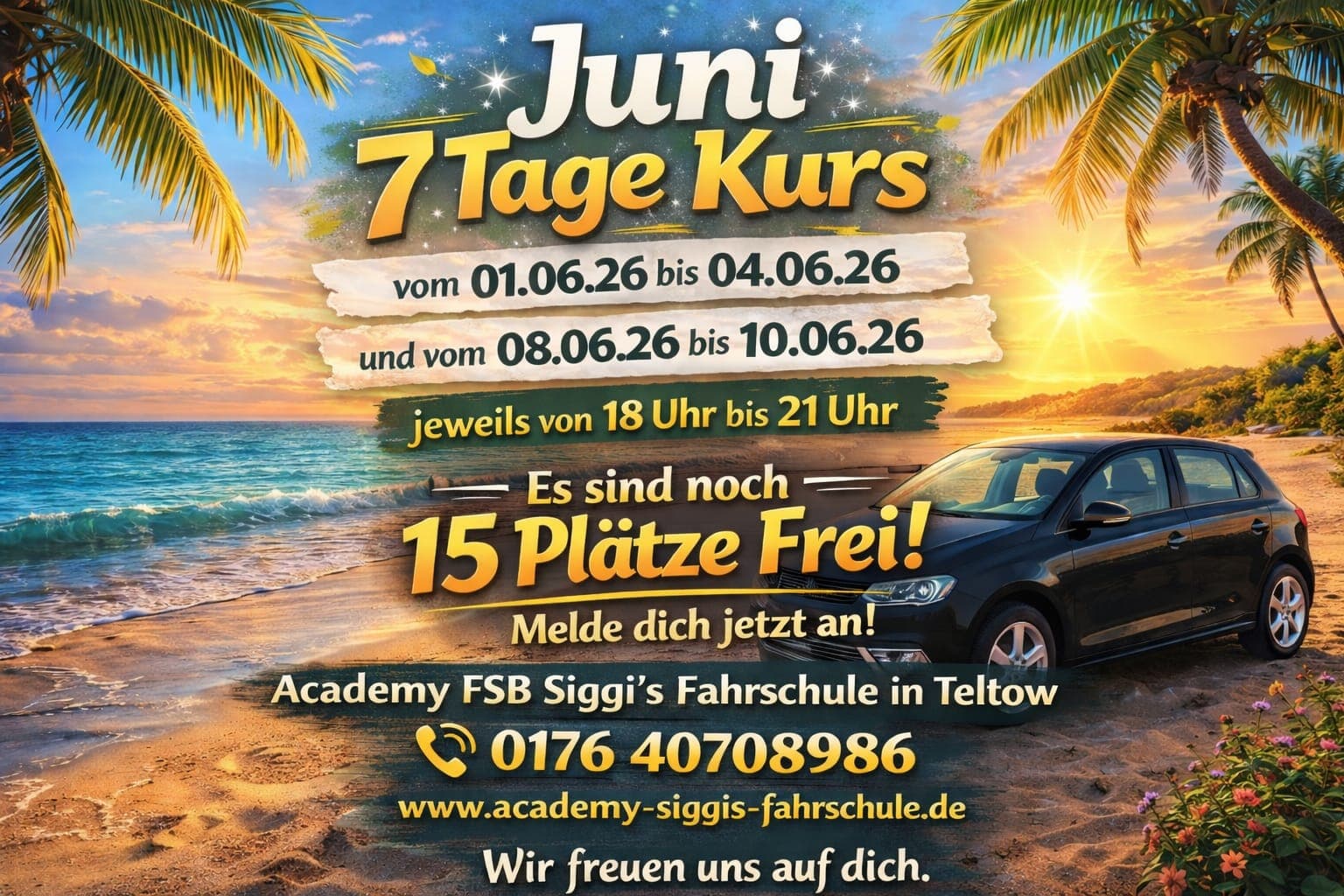 Theorie in 7 Tagen vom 01.06. - 10.06.2026