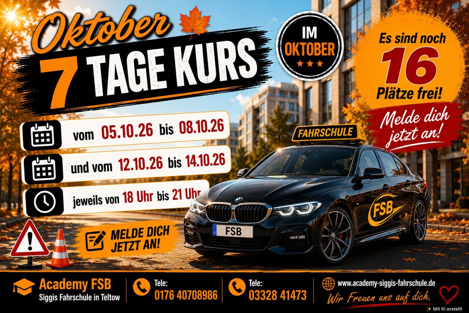 7 Tage Kurs im Oktober 2026