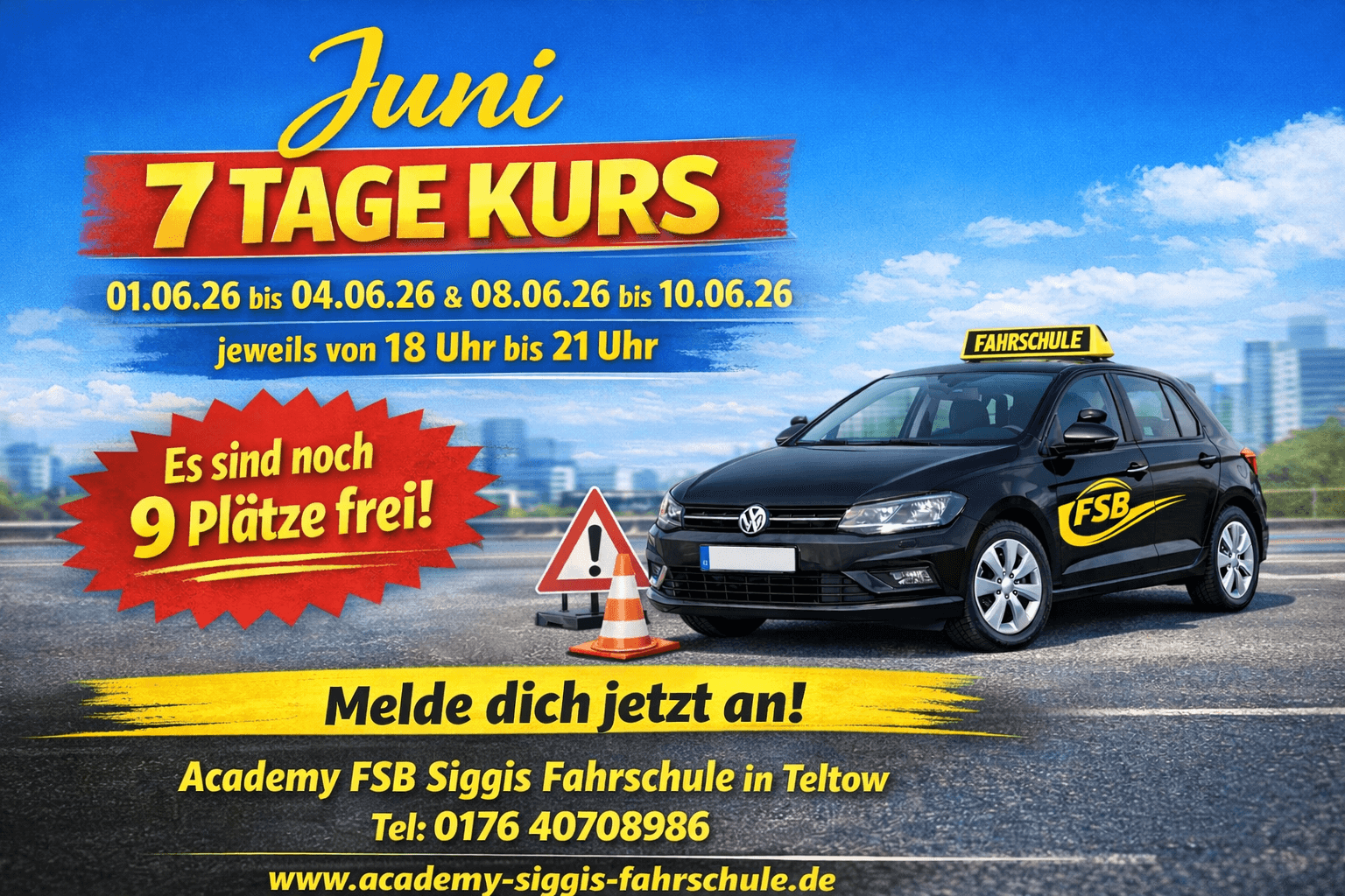 Theorie in 7 Tagen vom 01.06. - 10.06.2026